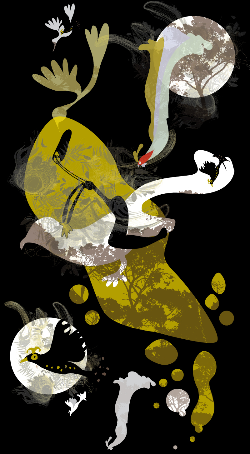 BIrds in the sky, illustrated by Montse Noguera